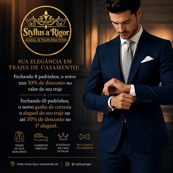 Styllus A Rigor - sua elegância em trajes de casamento